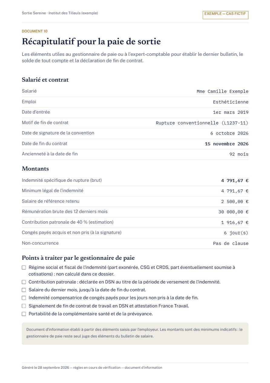 Aperçu de la première page : Récapitulatif comptable